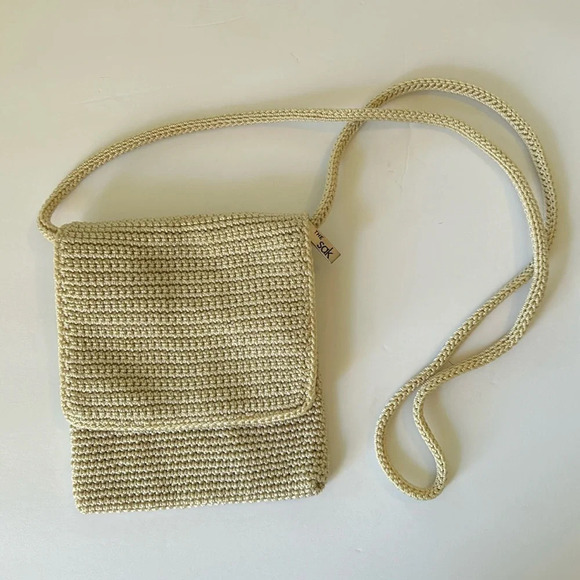 The Sak Crochet bag purse cream shoulder bag Crossbody - Picture 1 of 9